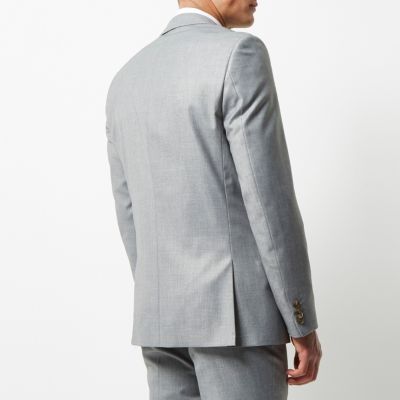 Grey slim suit jackets